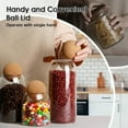 thumbnail image 3 of NTGFU 3-Piece Glass Storage Container with Ball Cork Stopper, 17 Oz/500ml Glass Jar, Used for Storing Food, Coffee, Sugar, Spices, Tea, 3 of 6
