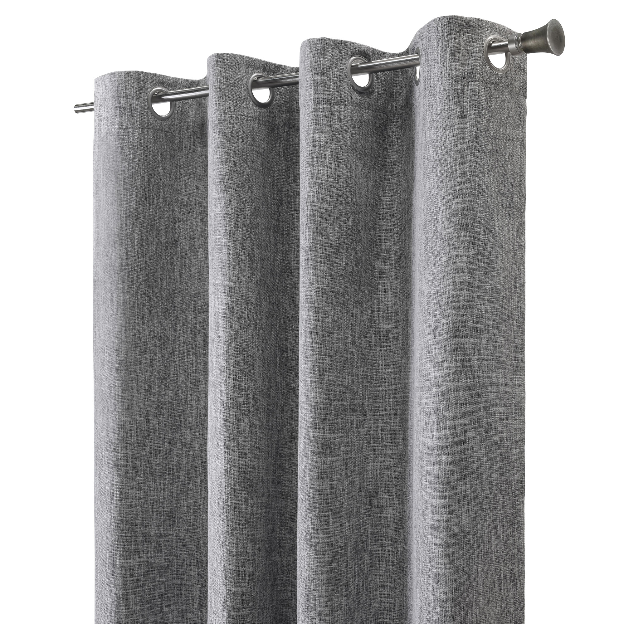 Loft Living Duet Blackout Grommet Indoor Curtain 52 x 63 in Grey