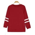 thumbnail image 3 of LANGWYQU Long Sleeve Kids Striped Simple Children Girls Tops Sweatshirt, 3 of 3
