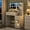Type A, variant on Satifur White Vanity Desk Set with Mirror and Lights, Makeup Table with Charging Station, Comfortable Bench, Big Vanity with 3 Storage Compartments, 39.4in
