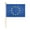 12x18 inch Wood Stick Flag, variant on AGAS European Union Flag 4x6 inch - 11" Plastic Pole 100% Polyester Stitched Edges EU National Mini Flag on a Stick