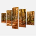 thumbnail image 2 of Colorful Fall Forest with Fallen Leaves - Modern Forest Canvas Art, 2 of 3