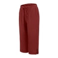 thumbnail image 5 of Casual Pants for Women Women's Fashionable And Casual Summer Elastic High Waisted Solid Color Cotton And Linen Loose Trousers, 5 of 6