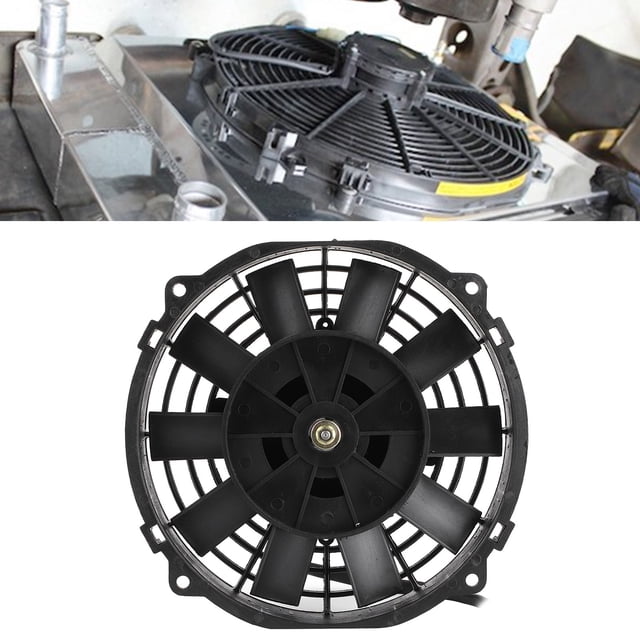 Ventilador De Radiador, 12 V 80 W De Alta De Hierro + Ventilador De Aire Acondicionado De Plástico ABS Para Coche, 10 Cuchillas Engrosadas De 8 Pulgadas De Refrigeración