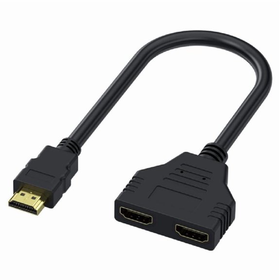 HDTV Splitter Cable Male 1080P to Double Female 1 to 2 Output HDTV Splitter Adapter
