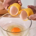 thumbnail image 2 of Lindo abridor de cáscaras de huevo, herramienta para hornear en la cocina, pelador de huevos de acero inoxidable, separador de huevos de mano para el hogar, herramienta para cocinar y acampar, 2 of 6