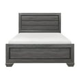 thumbnail image 4 of Contemporary 5pc King Size Bedroom Set Gray Finish Bed Dresser Mirror Nightstand Wooden Bedroom Furniture, 4 of 6