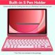 thumbnail image 4 of Funda con Teclado Bluetooth Retroiluminado con Soporte para S Pen, Rosa Oscuro, Galaxy Tab A9 Plus 11", 4 of 8