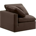 thumbnail image 5 of Meridian Furniture Indulge Contemporary Velvet Corner Chair in Brown, 5 of 9