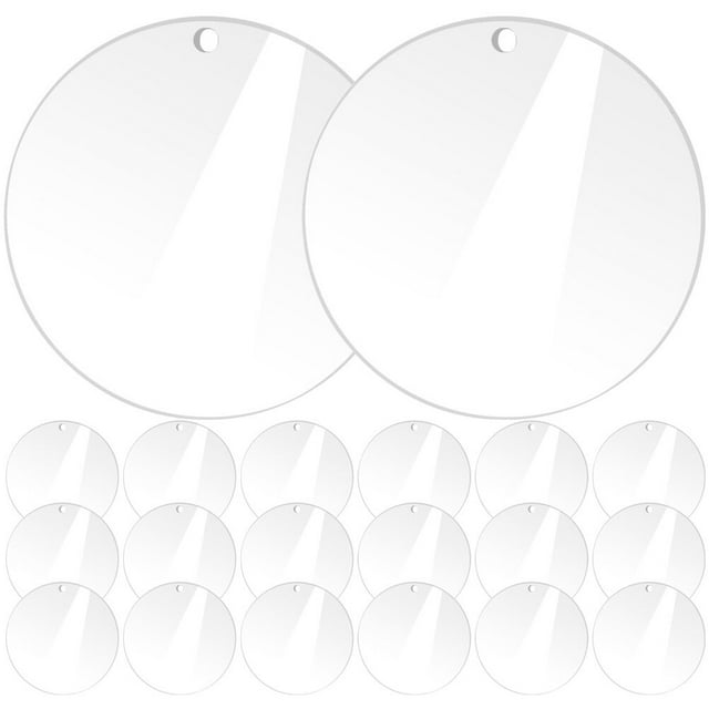 20pcs Clear Circle Acrylic Sheets Round Acrylic Blanks Acrylic Discs