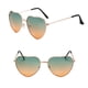 thumbnail image 2 of Gafas De Sol Con Forma De Corazón A La Moda Para Mujer, Gafas De Sol Con Montura Metálica Reflectante De Metal Para Mujer Serendint VI005399-00, 2 of 5