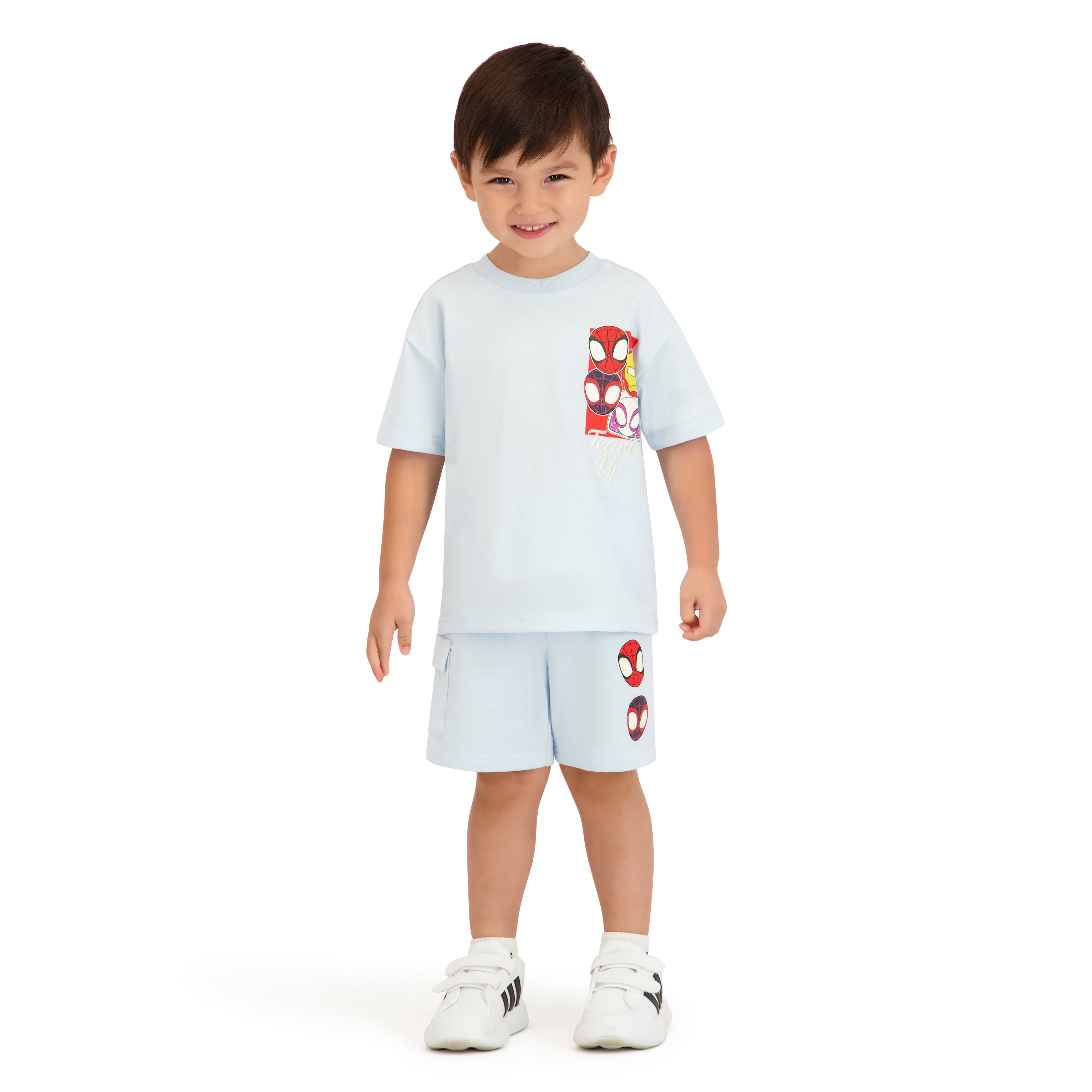 Spidey & Friends Toddler Boy French Terry Short Set, Sizes 12 Months-5T