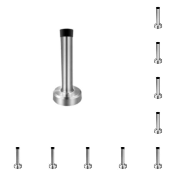 Tope de puerta Naiovety de acero inoxidable plateado 9.5 cm 10Conjunto