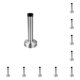 thumbnail image 1 of Tope de puerta Naiovety de acero inoxidable plateado 9.5 cm 10Conjunto, 1 of 6