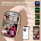 thumbnail image 4 of Realice llamadas con altavoz, pantalla táctil de 1,7 pulgadas, almacenamiento de música, monitor de frecuencia cardíaca, podómetro, reloj deportivo JFHHH pequeña, 4 of 4