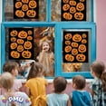 thumbnail image 3 of PMU Halloween Decorations 11 PCS (1 Sheet) Halloween Window Clings, Jack-O-Lantern Clings 12in x 17in Wall Decal Floor Clings, Scary Halloween Decoration Window Stickers, 3 of 6