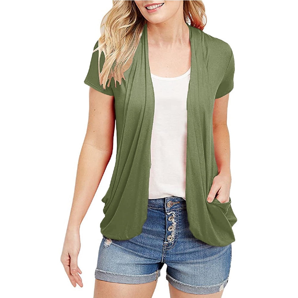Women's Cardigans Short Sleeve Summer 