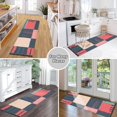 thumbnail image 6 of Yayeee Runner Rug for Bedroom 2'x6' Machine Washable Hallway Non Slip Mat, Red Teal Plaid, 6 of 8