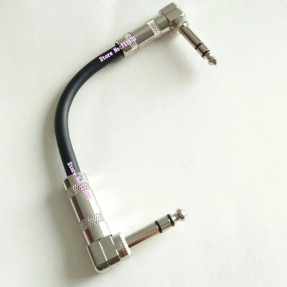 FOR Right Angle Male to Male Stereo 6.35 Audio cable Line 90 Degree TRS 6.35 Audio Line Cable Double Bend 6.35 Male Audio Wire Cord