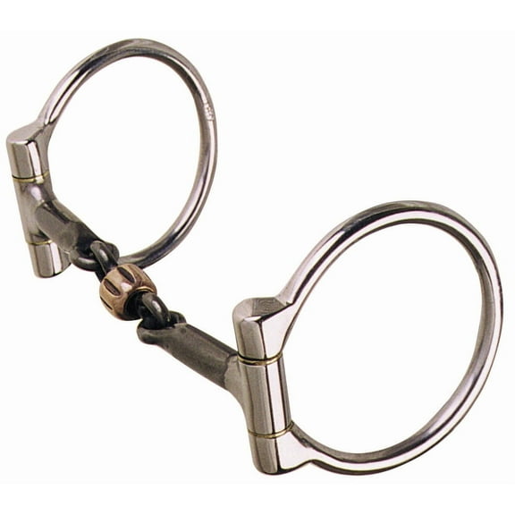 Reinsman Stage A Offset Dee-7/16'' 3-Piece With  Copper Roller Snaffle