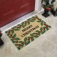 thumbnail image 3 of Red and Green Holly Berrie "Merry Christmas" Outdoor Mat 30 x 18, 3 of 3