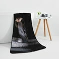 thumbnail image 5 of Zufioo Black Cobra Snake Print Coral Fleece Bath Towel 27x55 Inches, Absorbent and Quick-drying Bath Towel, Suitable for Adults and Children, 5 of 8