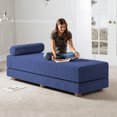 thumbnail image 2 of Jaxx Alon Daybed - Fold-Out Sleeper Chaise with Premium Memory Foam Queen-Size Mattress - Made in the USA, Navy, 2 of 5