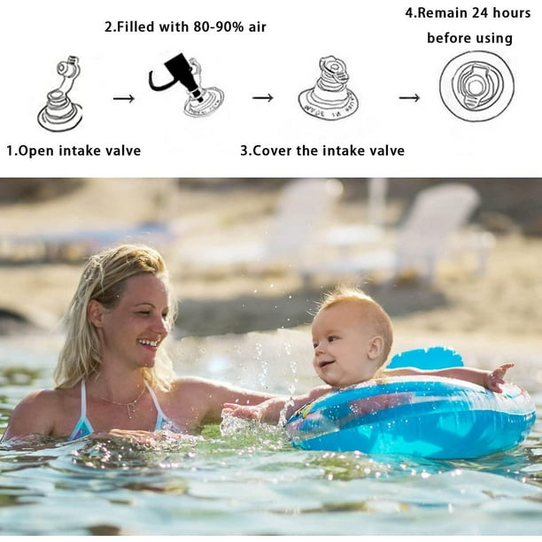 Active Pool Floats Baby Inflatable Baby Swimming Float Toddler Swim Seat Ring For Baby 6 Months To 36 Months Blue