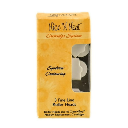 Satin Smooth Nice N Neat Eyebrow Contouring Cartridge System ( 3 Roller Heads)