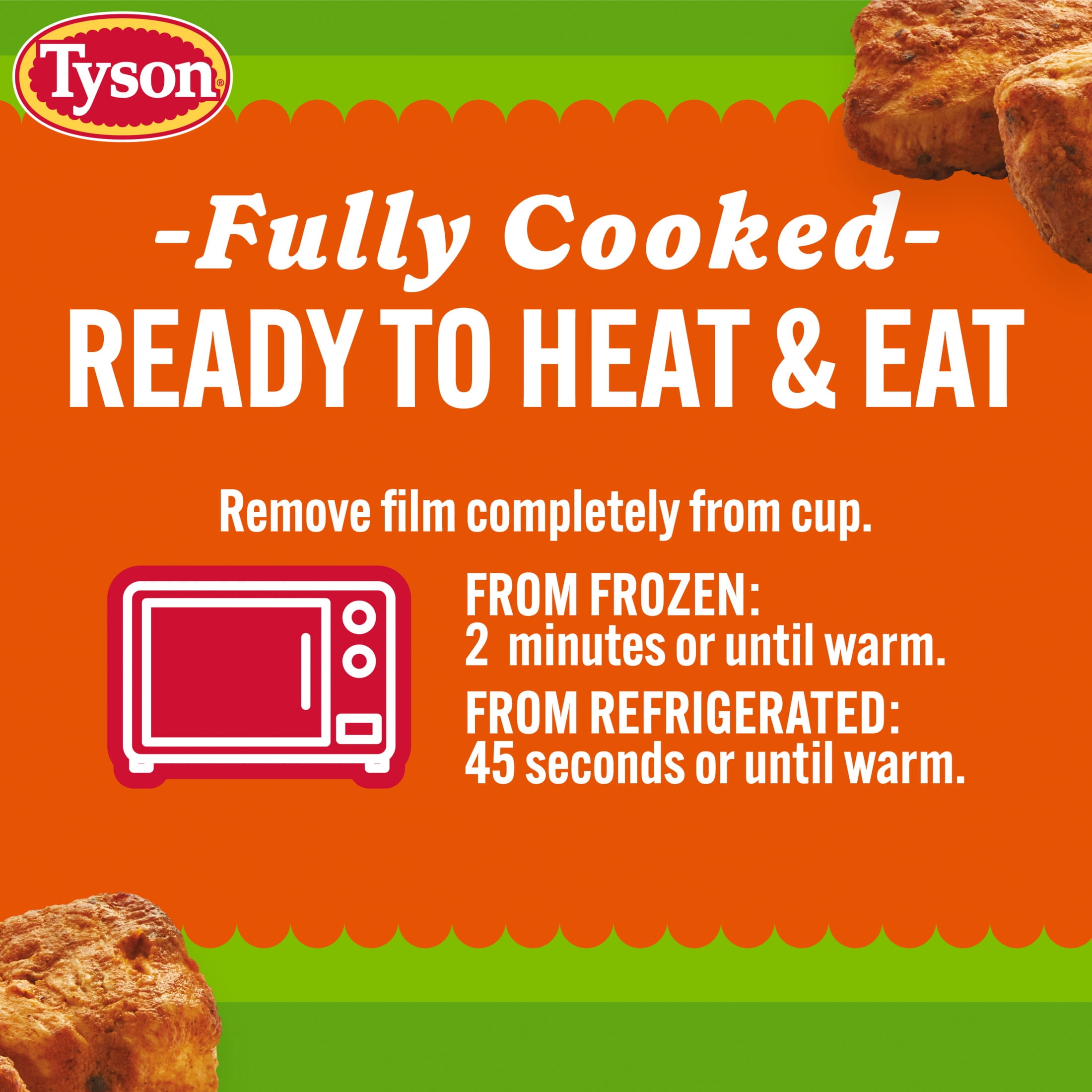 Tyson Chicken Bites, Harissa Style Seasoned Frozen Snacks, Fully Cooked, 5.2 oz Cup