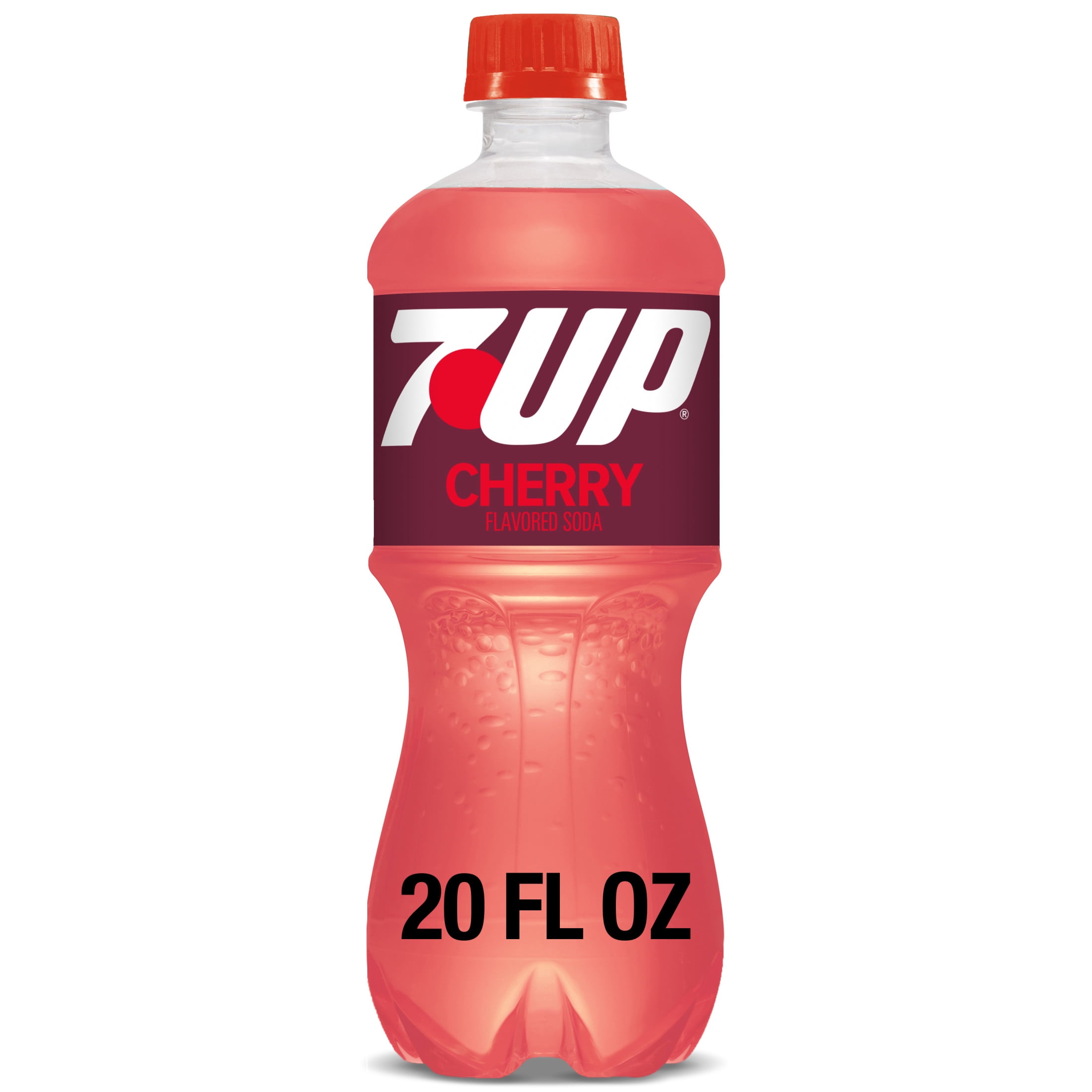 (5 pack) 7UP Caffeine Free Cherry Soda Pop, 20 fl oz, Bottle