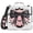 Glittery Bow with Bats Silhouette, variant on 3 Ring Zipper Binder with Shoulder Strap Waterproof Trapper Keeper 2 Inch D-Ring 500 Sheets Capacity Cartoon American Football Player