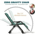 thumbnail image 5 of ABORON 2 Pack Zero Gravity Chair, Zero Gravity Lounge Chair with Removable Cushion,Headrest,Cup Holder,Reclining Patio Folding Lawn Chair,Support 440 LBS, 5 of 9