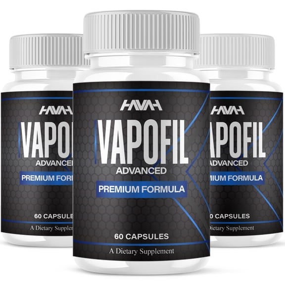 (3 Pack) Vapofil Energy Support, Vapofill Formula Supplement (180 Capsules)