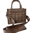 thumbnail image 1 of Bolsa Steve Madden Mini Tote Bnko Sqares Café, 1 of 6