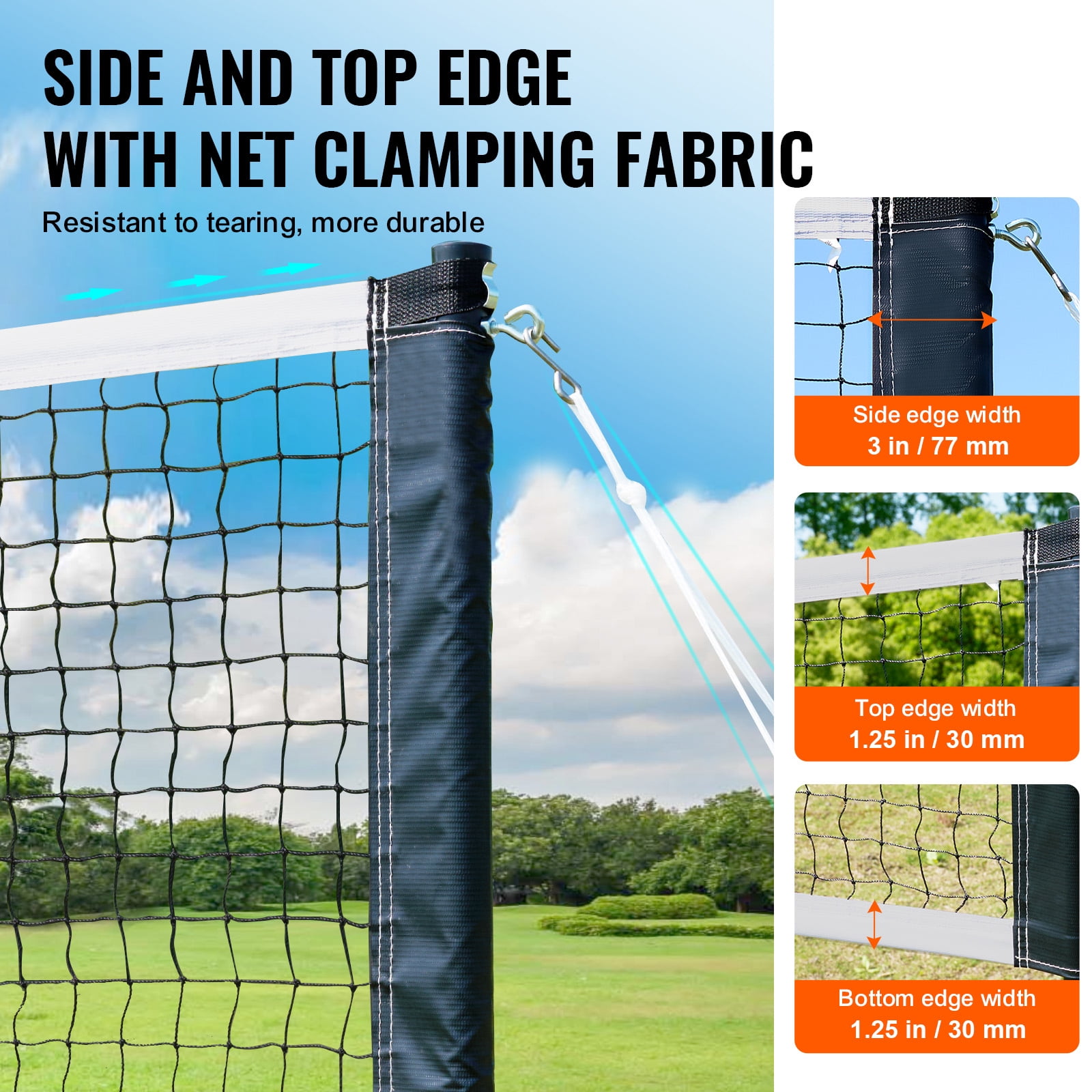KFFKFF Complete Badminton Set for Outdoor Fun - Ideal for Beach, Park, Backyard with Net, Poles, Durable Carrying Case, 4 Metal Rackets & 3 Birdies