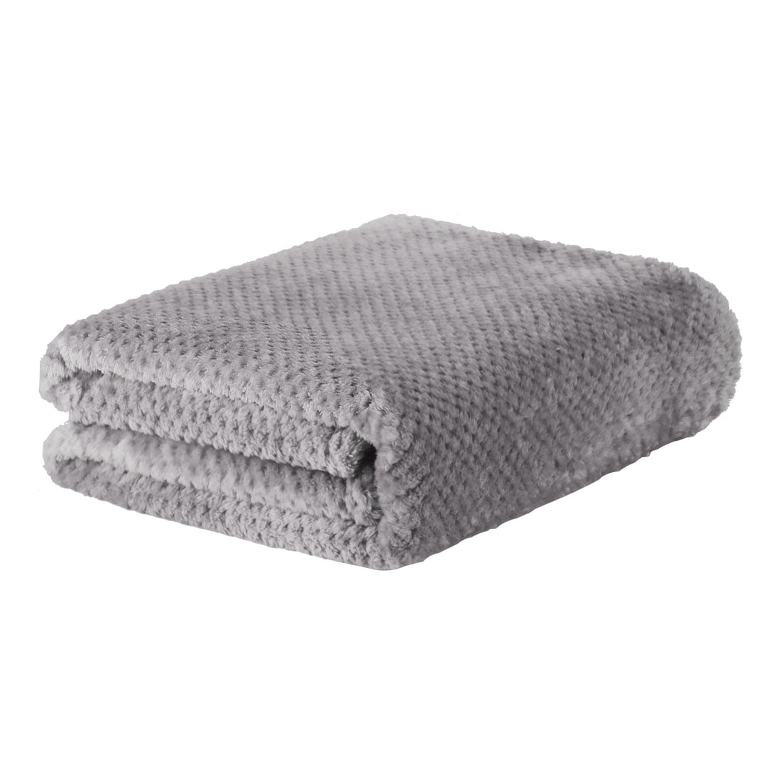 Unique Bargains Flannel Fleece Velvet Soft Plush Throw, Gray, 50" x 60"