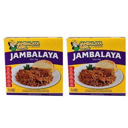 Set of 1- Cajun Jambalaya Rice Mix (2 count- 8 oz each) Seasoned Dinner Blend Easy Dinner For Crock Pot InstaPot Pressure Cooker Rice Cooker Pot Jambalaya w Less Heat More Flavor