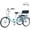 blue, variant on Adult Tricycle 7 Speed,3 Wheel 24 inch Bikes Extended Rear Wheelbase Tricycle Wheel Bike with Rear Basket for Women,Seniors Maximum Load 550lbs