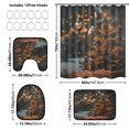 thumbnail image 4 of 4-Piece Bathroom Set with Waterproof Shower Curtain with Non-Slip Bath Mat, U-Shaped Mat & Toilet Lid Cover A Glowing Christmas Tree, 4 of 8