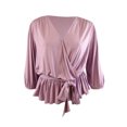 thumbnail image 2 of Lauren Ralph Lauren Women's Jersey Peplum Blouse (XXL, Scottish Primrose), 2 of 4