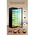 thumbnail image 3 of Cigar Climate Control Cabinet, Raching MON3800 Cigar Humidor Cabinet with Ammonia Removal, 370L Wood Frame Cabinet for Cigar Storing&Aging - Black, 3 of 8
