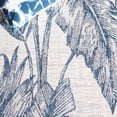 thumbnail image 5 of SAFAVIEH Courtyard Chloe Botanical Indoor/Outdoor Area Rug, Ivory/Navy, 6'7" x 6'7" Round, 5 of 9