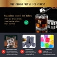 thumbnail image 2 of 36 piezas de cubitos de hielo reutilizables de acero inoxidable - Piedras de whisky para bebidas, alta tecnología de enfriamiento, para whisky y bebidas, regalos para papá en el Día del Padre, 2 of 4
