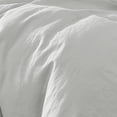 thumbnail image 3 of Edge 4 Piece King Size Duvet Comforter Set - Washed Linen - Cotton - Soft Gray, 3 of 5