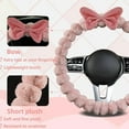 thumbnail image 3 of Fuzzy Steering Wheel Cover Plush Bow Rhinestone Sparkly Faux Fur Soft Warm Winter Universal 15 Inch for Women Girls Car Accessories Pink, 3 of 7