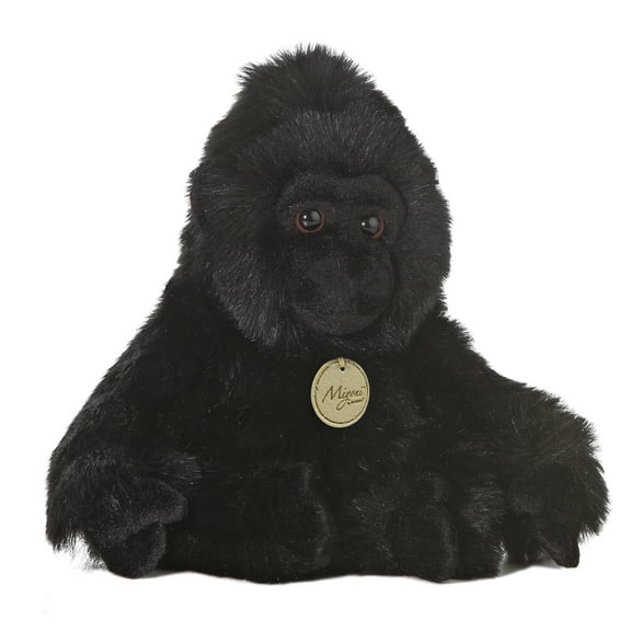Aurora - Medium Black Miyoni - 8" Gorilla - Realistic Stuffed Animal