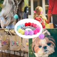 thumbnail image 5 of Hair Ties,16pcs Pom Pom Elastic Hair Ties Hair Pom Fluffy Ponytail Holders For Girls Toddlers Pigtail,8 Colors/2 Inches, 5 of 5