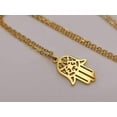 thumbnail image 5 of SaleHamsa Gold Necklace, Hand of Fatima,Hand Of God , Gold Plated Hamsa Necklace, 5 of 6