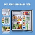WANAI Compact 3.2 Cu.ft Mini Refrigerator with Single Door, 5 Adjustable Thermostat & LED Light